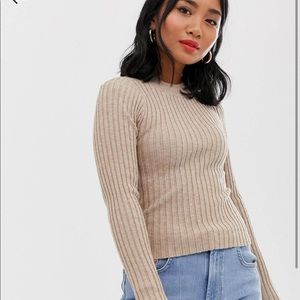 ASOS petite crew neck ribbed sweater 00